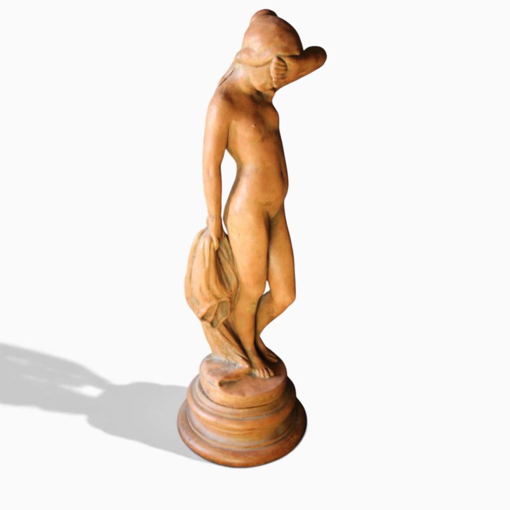 Art Nouveau terracotta figure a maiden