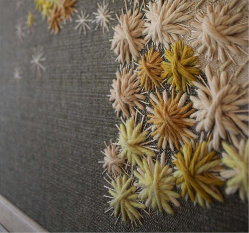 framed embroidery needlepoint by Molly Arnold  c1975