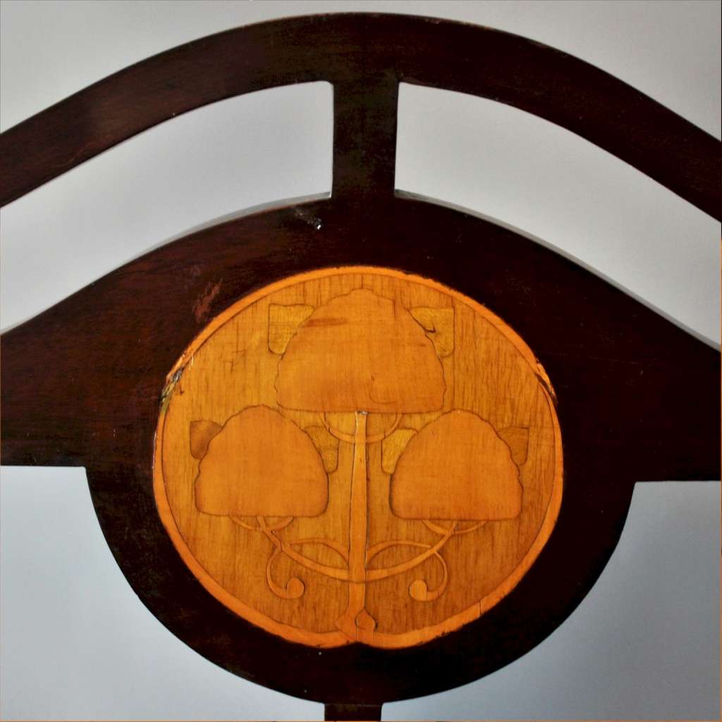 Art Nouveau mahogany small standing cabinet / music cabinet