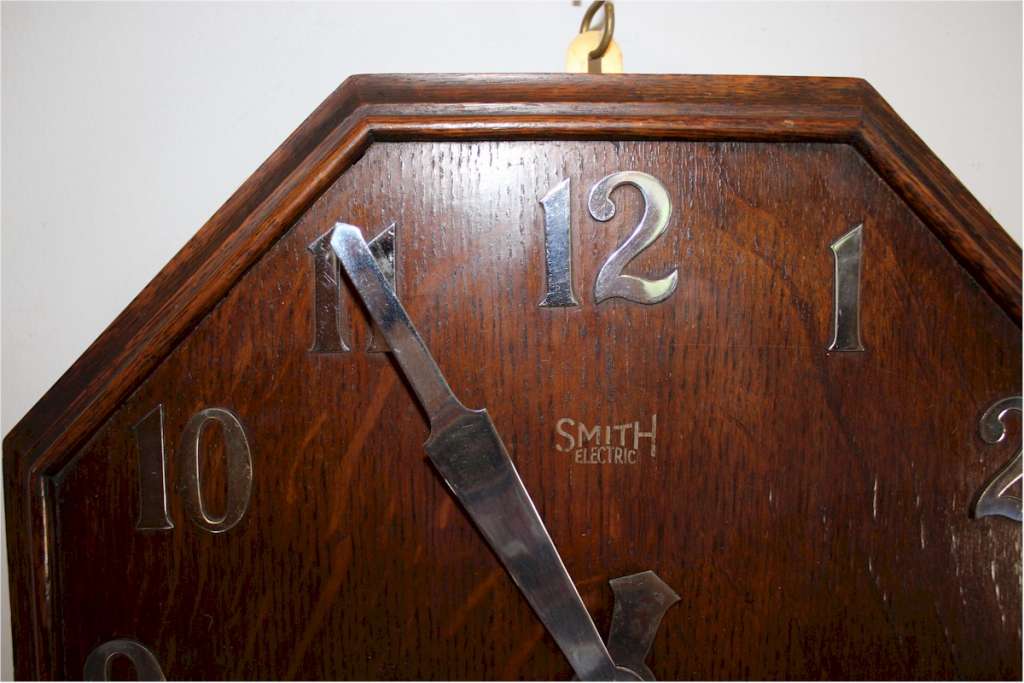 1920's oak office clock by Smiths Sectric