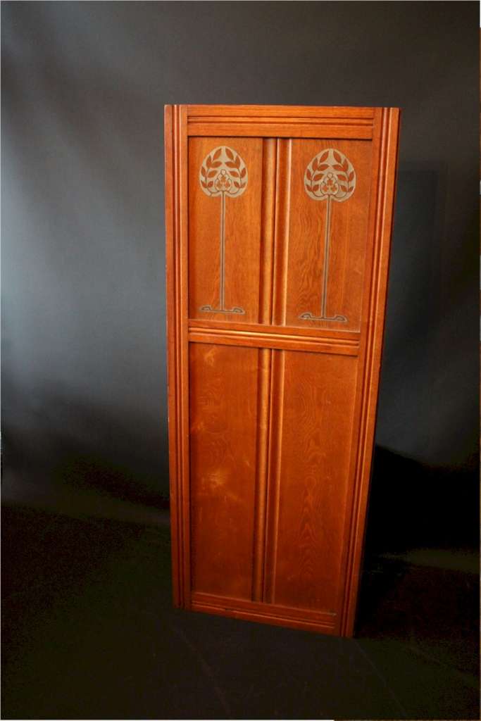  Arts and crafts Pewter inlaid door