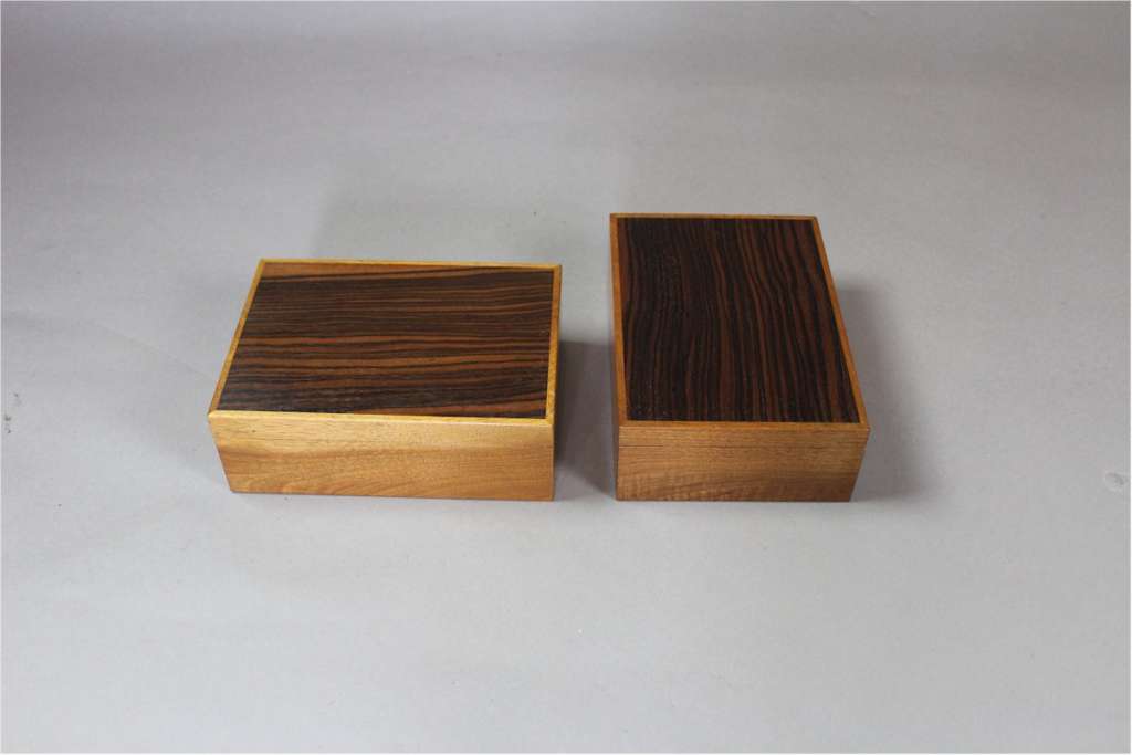 1960's rosewood and walnut box