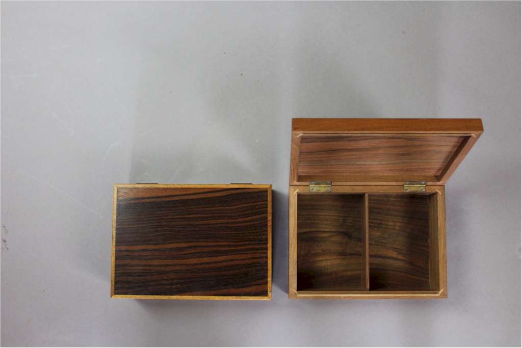 1960's rosewood and walnut box