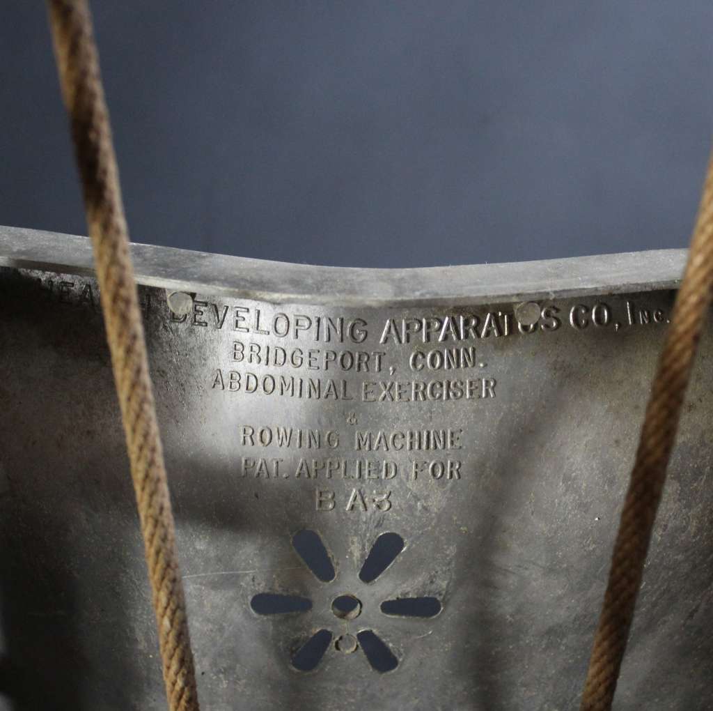 Well designed early 20th century collapsible rowing machine