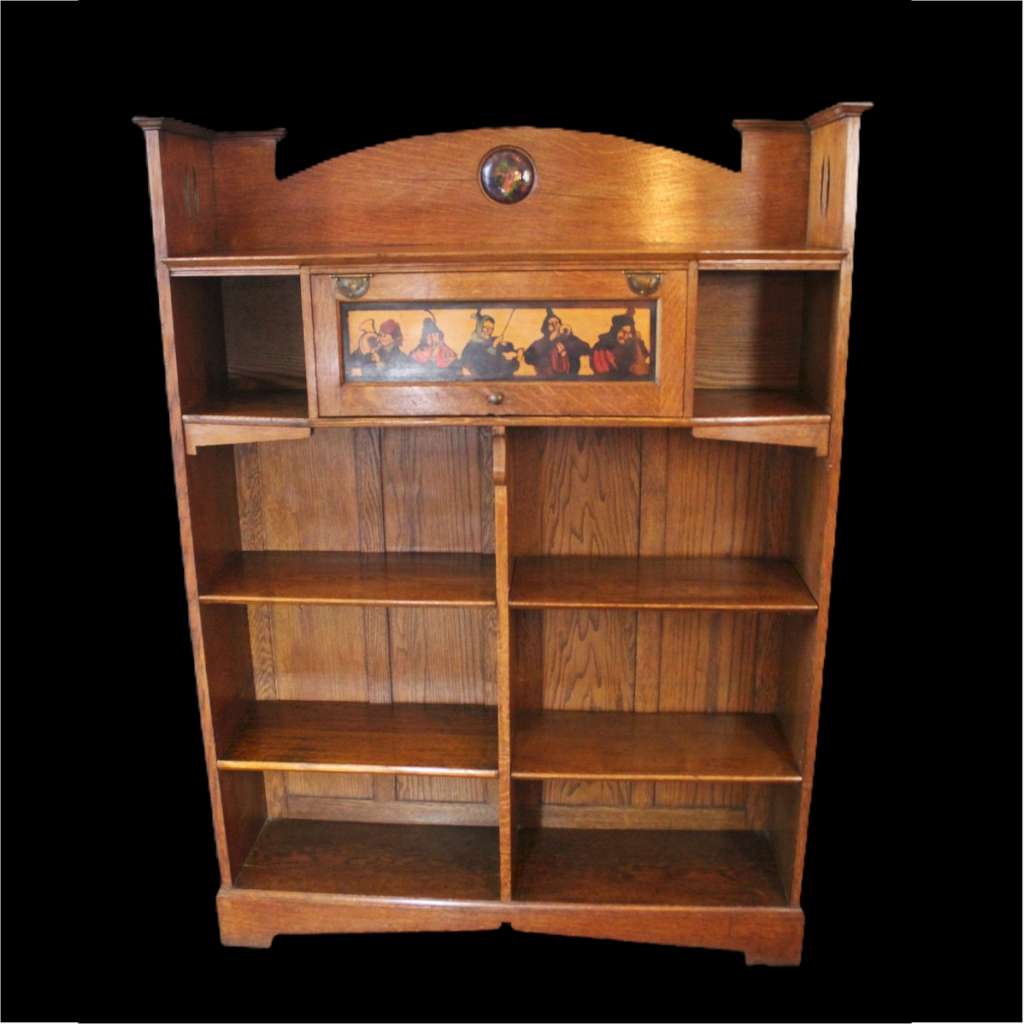 Arts and Crafts oak bookcase by Shapland and Petter