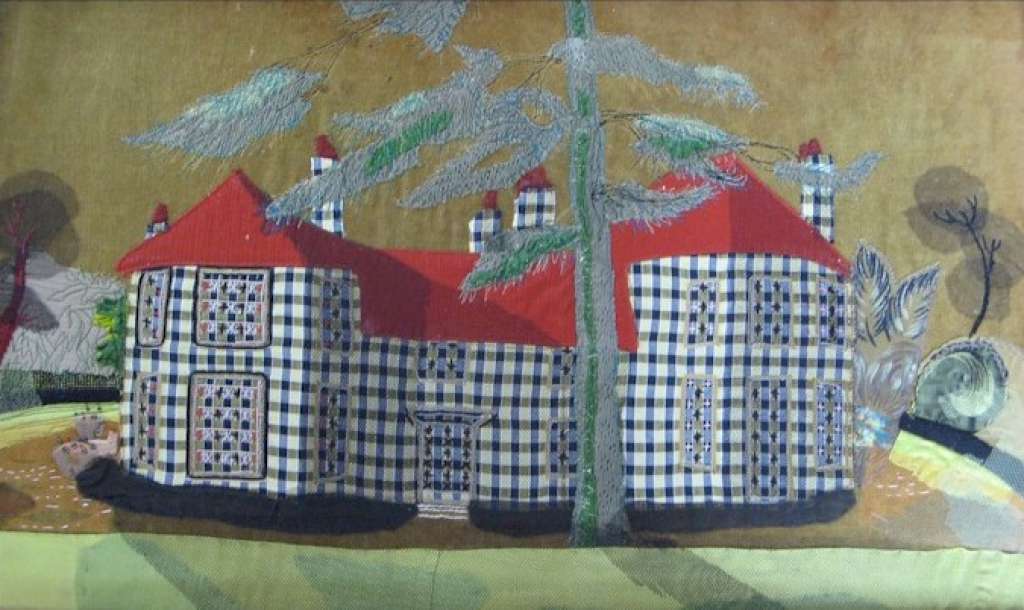 Old Vicarge in Shoreham 1964 signed applique
