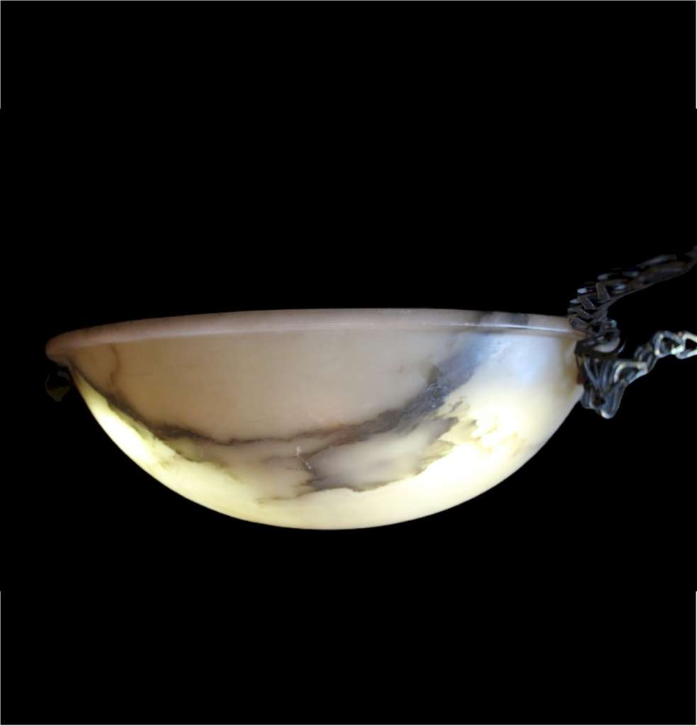 Large Alabaster ceiling Bowl shade
