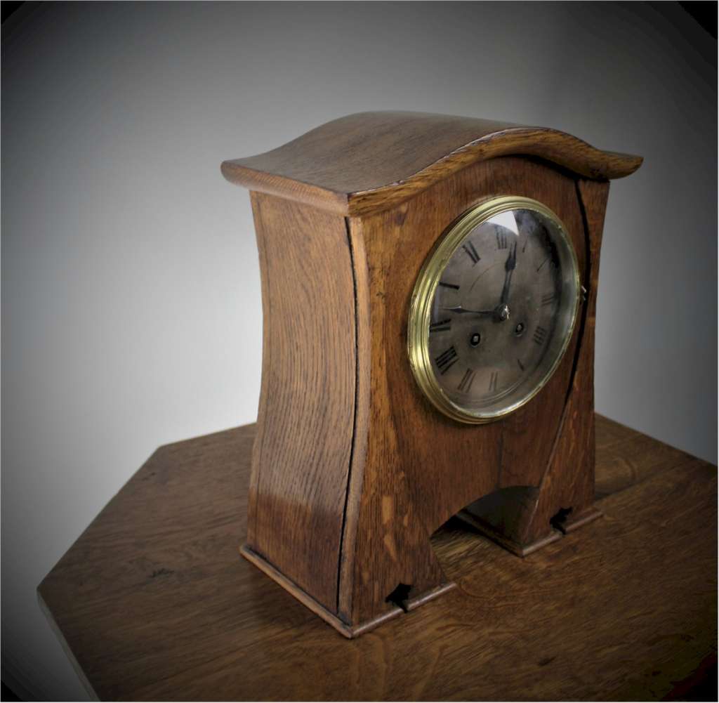 Glasgow School arts and crafts oak clock
