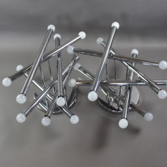  Italian 1970's designer ceiling lights in chrome by Gaetano Sciolari