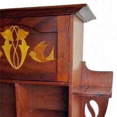 Shapland & Petter inlaid cabinet in mahogany