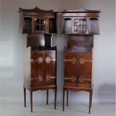 Pair of Art Nouveau cabinets attributed to JS Henry