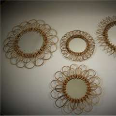 Wicker wall mirrors