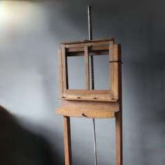 Antique artists easel in oak