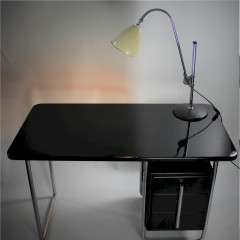 Bauhaus Modernist tubular steel chrome desk by PEL