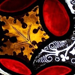 19th century leaded glass panel