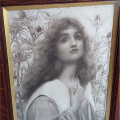 Print by Henry Ryland ' Supplication ' 1898