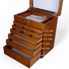 Lockable tabletop dentists chest in mahogany