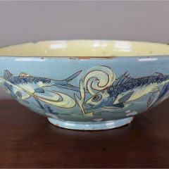  C H Brannam Barum Barnstaple Studio Arts & Crafts Pottery Large Fish Bowl 1893