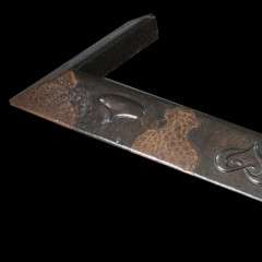 Arts and Crafts copper fire fender