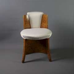 Art Deco maple dressing table stool