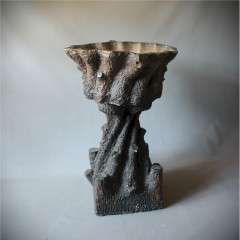 Salt Glazed Faux Bois Planter