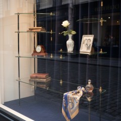 French 1950's shop window shelving unit
