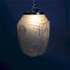 Art Deco glass pendant light