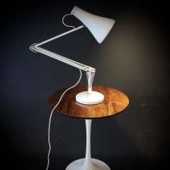 Herbert Terry Model 75 white Anglepoise desk lamp