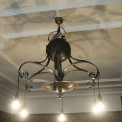 Large Impressive Arts And Crafts Centre Light