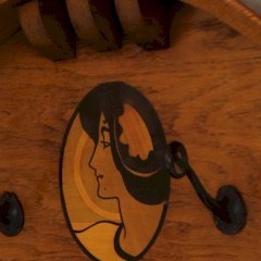 Glasgow School arts and crafts oak maiden hallstand