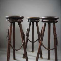 Set of 3 Bar Stools Nautical theme