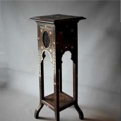 Moorish inlaid pedestal table
