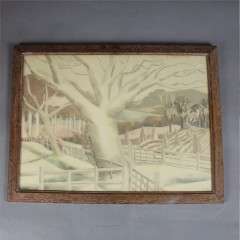 Original 1940's print of tree by Paul Nash