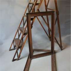 Near pair of Edwardian oak frames.