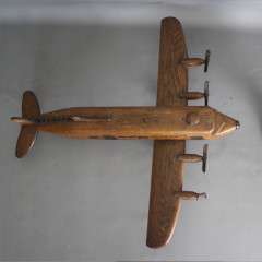 Scratch built  wooden plane with four propellers