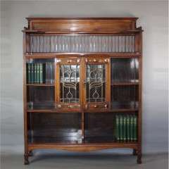 Shapland and Petter walnut display / bookcase