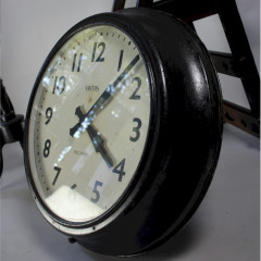 Large Industrial clock by Smiths in metal frame