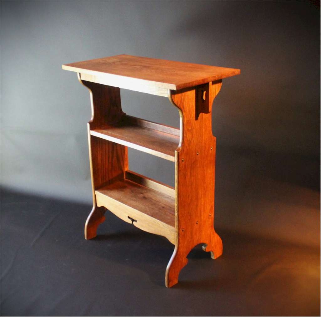 Arts and Crafts side bookshelf table