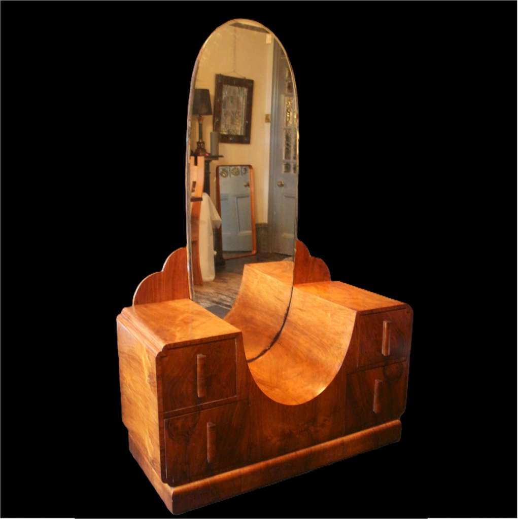 Art Deco Burr Walnut dressing table